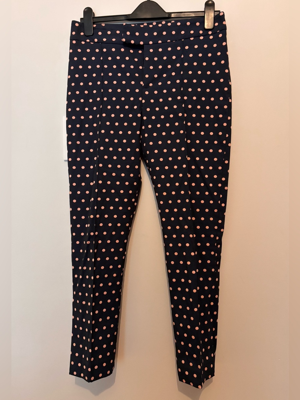 Smythe Tailored Trouser Navy/Pink Polka Dot.